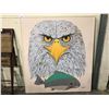 Image 1 : LARGE BALD EAGLE PAINTING SIGNED RAZ M POOSH 2016