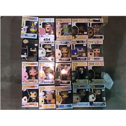 APPROX. 20 NEW IN BOX FUNKO POPS (DRAGONBALL Z, FUNKO, DIGIMON, SOUTH PARK, STAR WARS, & MORE)