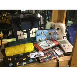 ASSORTED NEW WITH TAG BAGS & WALLETS (HARRY POTTER, POKEMON, MARVEL, DISNEY, NINTENDO, & MORE)