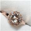 Image 2 : 14K MORGANITE (1.1CT) & DIAMOND (0.35CT) RING