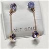 Image 1 : 10K TANZANITE (1CT) EARRINGS
