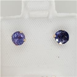 10K TANZANITE (0.54CT) 2 IN 1 PEARL EARRINGS