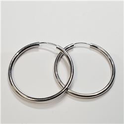 SILVER HOOP EARRINGS