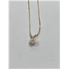 Image 2 : 14K YELLOW GOLD CHAIN 18", WITH 14K YELLOW GOLD PENDANT WITH CUBIC ZIRCONIA