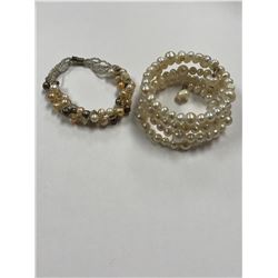 2 PEARL BRACELETS