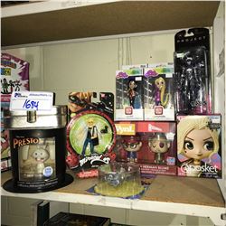 9 NEW IN PACKAGING TOYS/COLLECTIBLES: MIRACULOUS, MULAN, RAPUNZEL, PRESTO, & MORE