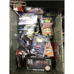 BIN OF GREENLIGHT & ASSORTED MODEL CARS (BIN NOT INCLUDED)
