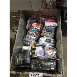 BIN OF GREENLIGHT & ASSORTED MODEL CARS (BIN NOT INCLUDED)