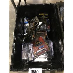 BIN OF GREENLIGHT, HOTWHEELS & ASSORTED MODEL CARS (BIN NOT INCLUDED)