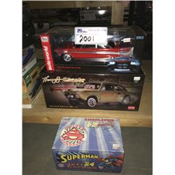 AUTO WORLD 1958 PLYMOUTH FURY, SUN STAR HENRY GASSER CAR, DU PONT SUPERMAN JEFF GORDON MODEL CARS