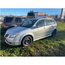 2006 PONTIAC VIBE, GREY, 4DRSW, GAS, AUTOMATIC, VIN#5Y2SL65896Z445746, 299,999KMS,