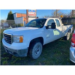 2010 GMC SIERRA, WHITE, PICKUP, GAS, AUTOMATIC, VIN#1GT5KZBG7AZ220196, 201,452KMS, RD,TH,4W,AC,