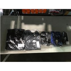 ASSORTED NEW WITH TAGS HOODIE, SHIRT, SHORTS, SOCKS: ADIDAS, SANDALS: DC SHOES, UNDER ARMOUR