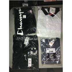 ASSORTED NEW WITH TAGS SHIRTS & PANT: CHAMPION, PUMA, CONVERSE, UNDER ARMOUR