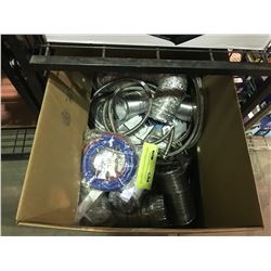 BOX OF ASSORTED DUCTING & METAL HOSES