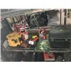 Image 2 : ASSORTED TOOLS, CAR WAXER, STORAGE UNIT, HEAT GUN, NAIL GUN, MINI HELMETS, & MORE