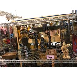 ASSORTED WOODEN CARVING FIGURES