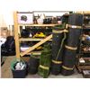 Image 1 : 4 ROLLS OF TURF & BIN OF CLEANING LIQUIDS