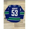 Image 2 : BO HORVAT #53 SIGNED VANCOUVER CANUCKS JERSEY WITH BOX
