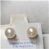 Image 2 : 10K TANZANITE (0.54CT) PEARL EARRINGS