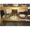 Image 2 : SHELF LOT OF ASSORTED CHINA, PLATES, VASES AND MORE