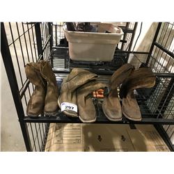 SHELF LOT OF ASSORTED SIZED WESTERN BOOTS