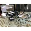 Image 2 : LOT OF ASSORTED ELECTRONICS, AND GLASS TABLE