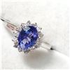 Image 2 : 10K TANZANITE (1.22CT) & DIAMOND (0.28CT) RING