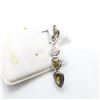 Image 1 : 14K  DIAMOND (0.95CT) GREEN AND LIGHT PINK PENDANT