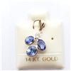Image 1 : 14K  CEYLON SAPPHIRE (2CT) DIAMOND (0.1CT) PENDANT