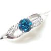 Image 2 : 10K  BLUE DIAMOND (0.45CT) & DIAMOND (0.06CT) RING