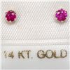 Image 1 : 14K  RUBY EARRINGS