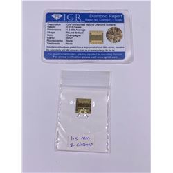 DIAMOND 1.5MM, CHAMPAGNE, CLARITY SI, SHAPE BRILLIANT ROUND, NO FLUORESCENCE, NO TREATMENT