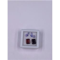 GARNET 3.70CT 8 X 6MM RECTANGLE CUT UNTREATED, MOZAMBIQUE AMETHYST 1 CT