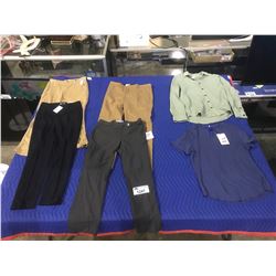 6 NEW WITH TAGS CLOTHING SIZES: 0, 2, 10, M, S BRANDS: NUDIE JEANS, H&M, GAP, BANANA REPUBLIC,