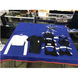 7 NEW WITH TAGS CLOTHING: SIZES S, M, 6 BRANDS: ADIDAS, UNDER ARMOUR, RUNNING ROOM, EMORY PARK,