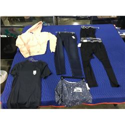 6 NEW WITH TAGS CLOTHING SIZES: S,M,L BRANDS: CHAMPION, OLD NAVY, BP, INDIGO BLUE, RYU