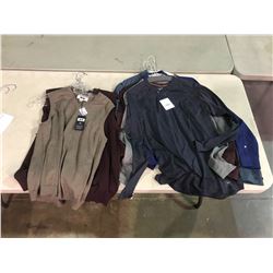 8 NEW WITH TAGS CLOTHING SIZES S,M,L,XL BRANDS: PATAGONIA, HAGGAR, ZARA, JOSEPH ABOUND, MEC, FILSON