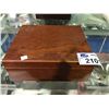 Image 1 : WOODEN HUMIDOR WITH CONTENTS, PIPES, PIPE CLEANERS AND MORE