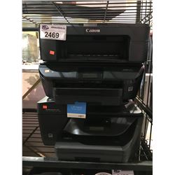 3 ASSORTED CANON AND HP PRINTERS