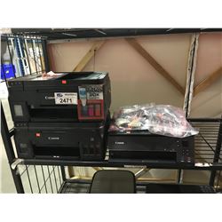 3 ASSORTED CANON PRINTERS