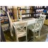 Image 2 : WHITE DINING TABLE WITH 4 CHAIRS AND 3 TIER MESH SHELF UNIT