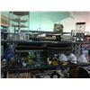Image 1 : SHELF LOT OF ASSORTED COLLECTABLES, TOBACCO TINS, LAMP SHADES AND MORE