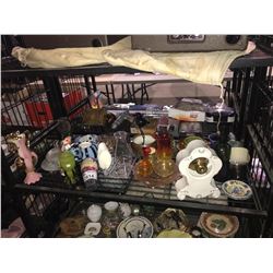 SHELF LOT OF ASSORTED HOME DECOR