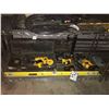 Image 1 : SHELF LOT OF ASSORTED DEWALT CORDLESS TOOLS, LEVEL, AND MORE