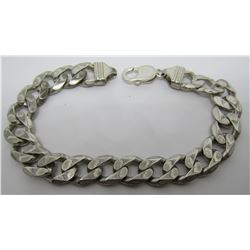 56G STERLING SILVER BRACELET CURB LINK CHAIN 9 3/4