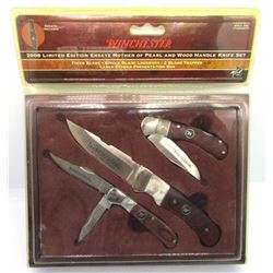 WINCHESTER 2008 3PC KNIFE SET NEW MOP INLAY
