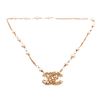 Image 2 : Chanel Faux Pearl & Crystal CC Pendant Necklace