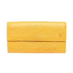 Louis Vuitton Yellow Epi Leather Sarah Long Wallet