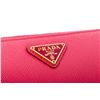 Image 5 : Prada Pink Saffiano Leather Continental Zip Wallet